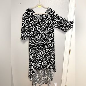 MSK Dress black and white